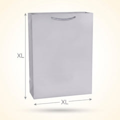 Extra Large Silver Matte Gift Bag