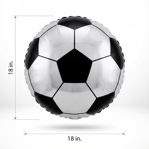 18" Metallic Soccer Ball Mylar Balloon