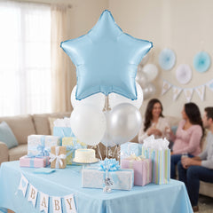 Pastel Blue Star Foil Balloon - 18-Inch