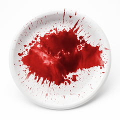 Get Axed Halloween Blood Spatter 6.75" Round Plates