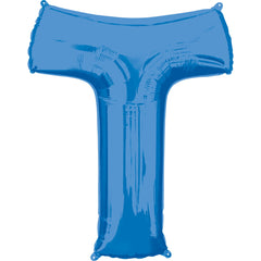 Royal Blue Letter T Foil Balloon
