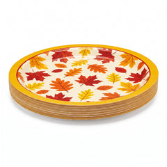 Leafy Autumn Oval Paper Plates - 12" Harvest Collection