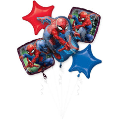 Spider-Man Animated Foil Balloon Bouquet - 5 Piece Set