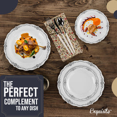 White/Black Victorian Combo Set | Service for 160