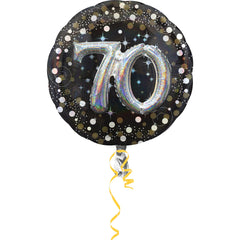 Sparkling 70th Birthday Foil Balloon