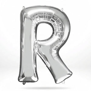 Silver Foil Letter Balloon "R"