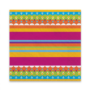 Vibrant Fiesta Beverage Napkins - 5 In. X 5 In.