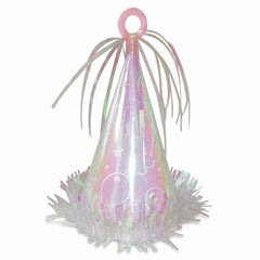 Iridescent Party Hat Balloon Weight