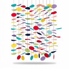 Rainbow Tissue Circle Backdrop Decoration