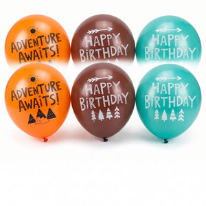 Wilderness Adventure Latex Balloons for Baby's First Birthday, 12-Inch, 6-Pack