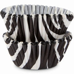 Mini Zebra Print Baking Cups