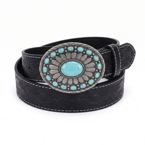Western Turquoise Belt - Faux Leather Costume Accessory