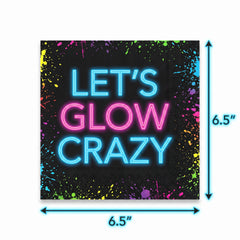 Let's Glow Crazy Luncheon Napkins - 6.5 In. x 6.5 In.