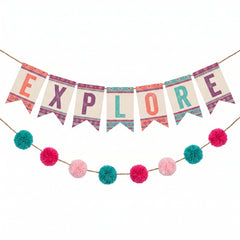Free Spirit Canvas Pom Pom Banner