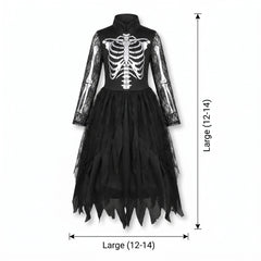 Gothic Skeleton Princess Halloween Costume for Girls
