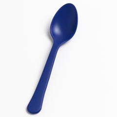 True Navy Heavyweight Plastic Spoons