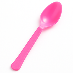 Bright Pink Plastic Spoon
