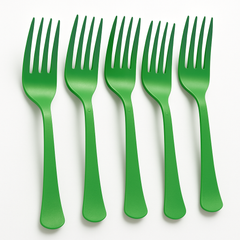 Festive Green Plastic Forks - 50 ct. - Solid Color Collection