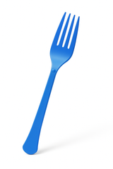 Bright Royal Blue Heavy-Duty Plastic Forks - 50 Pack