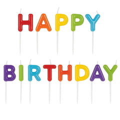 Colorful Happy Birthday Pick Candle Set