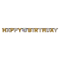Prismatic 40th Birthday Celebration Banner