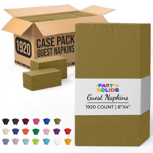 Gold Guest Towel Napkins | 1920 Count Case