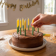 Beeswax & Palm Wax Spiral Birthday Candles, Multicolour, 12-Pack
