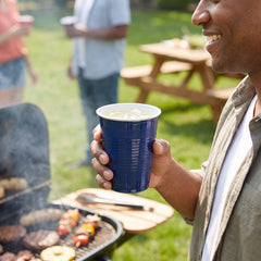 True Navy 12oz Plastic Cups - 50 Pack