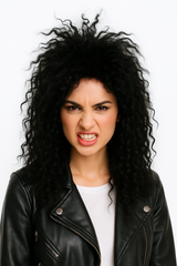 Rocker Vibe Curly Black Wig - Perfect Costume Accessory