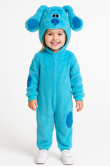 Toddler Blue's Clues Blue Jumpsuit Costume with Plush Headpiece