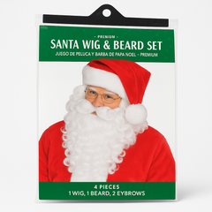 Deluxe Santa Claus Wig, Beard & Eyebrow Set