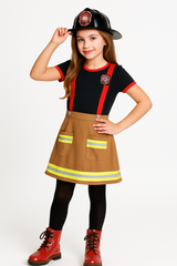 Wild Firefighter Girl Halloween Costume with Helmet