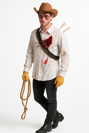 Men's Zombie Shirt with Impaled Arrows - Halloween Costume Accessory - Adult One Size