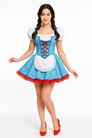 Women's Dorothy Costume - Wizard of Oz Halloween Outfit - Adult M (6-8)