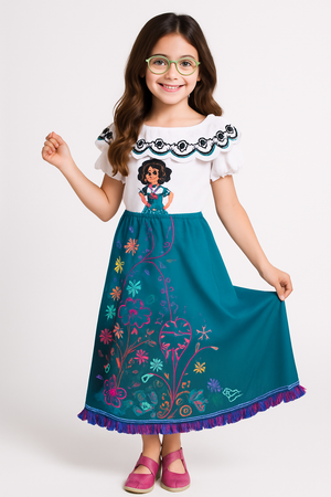 Disney Encanto Mirabel Halloween Costume for Girls - Child M (8-10)