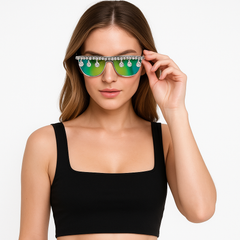 Dazzling Metal Frame Festival Glasses