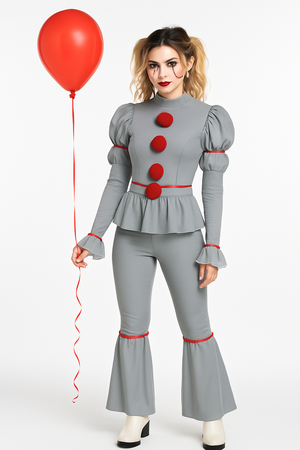 Women's Pennywise Halloween Costume - IT Chapter 2 - Adult XL (14-16)