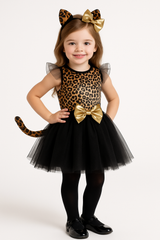 Adorable Leopard Cat Halloween Costume for Girls