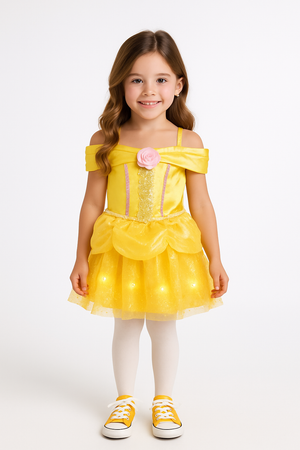 Disney Princess Belle Light-Up Costume for Girls - Halloween Special - Toddler (3-4)