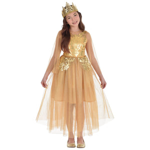 Enchanted Golden Princess Costume for Girls - Child M (8-10)