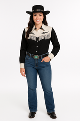 Women's Western Fringe Shirt - S/M Halloween Costume