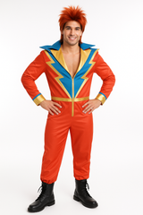 Men's Plus Size Glam Rock Jumpsuit Costume