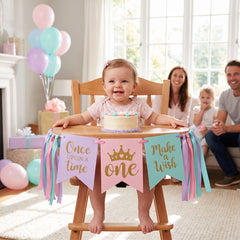 Disney Princess "Once Upon A Time" High Chair Pennant Banner, 38-Inch