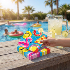 Summer Cool Pool Printed Lunch Napkins - 6.5 In. x 6.5 In., 40-Count