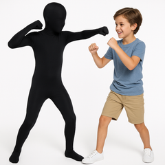 Kids' Black Head-to-Toe Halloween Costume Suit