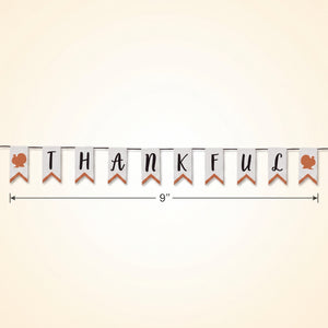 Thankful Burlap Canvas Banner for Thanksgiving Decor