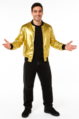 Adult Gold Hip Hop Track Jacket Costume Accessory
