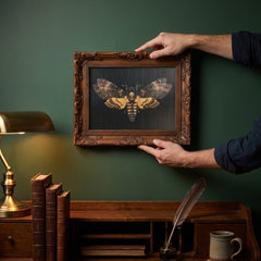 Dark Academia Moth Hanging Lenticular Halloween Decoration