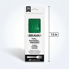 Green Plastic Forks - 7.5 In. | 20 Count
