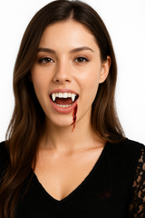 Realistic Vampire Fangs with Putty Kit for Halloween